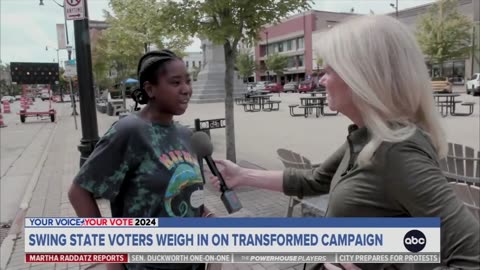 VOTER: "A lot of the stuff Kamala says is kind of like what Trump has said — like NO TAXES ON TIPS