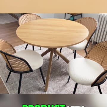 Discover the Comfort of Loop Yarn Valko Fabric Sponge Seat on these Bekrvio Rattan Dining Chairs