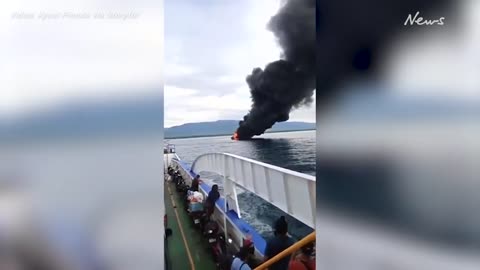 Several passengers killed after boat catches fire off Philippine coast