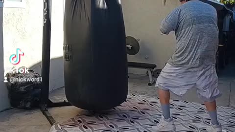 500 Pound Punching Bag Workout Part 36. More Muay Thai Work!