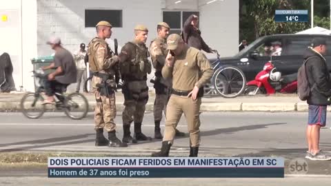 Manifestantes bolsonaristas atacam viaturas no Pará | SBT Brasil (07/11/22)