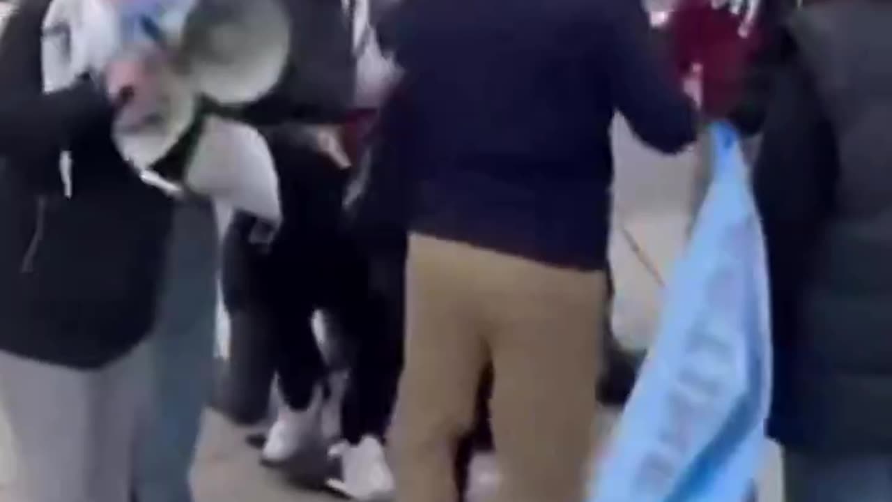 A brawl breaks out between Pro-Palestine protestors and fed up Jews at a protest in Winnipeg