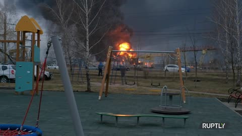 APRIL 2022 : Explosion at an Oil Depot in #Belgorod, #Russia