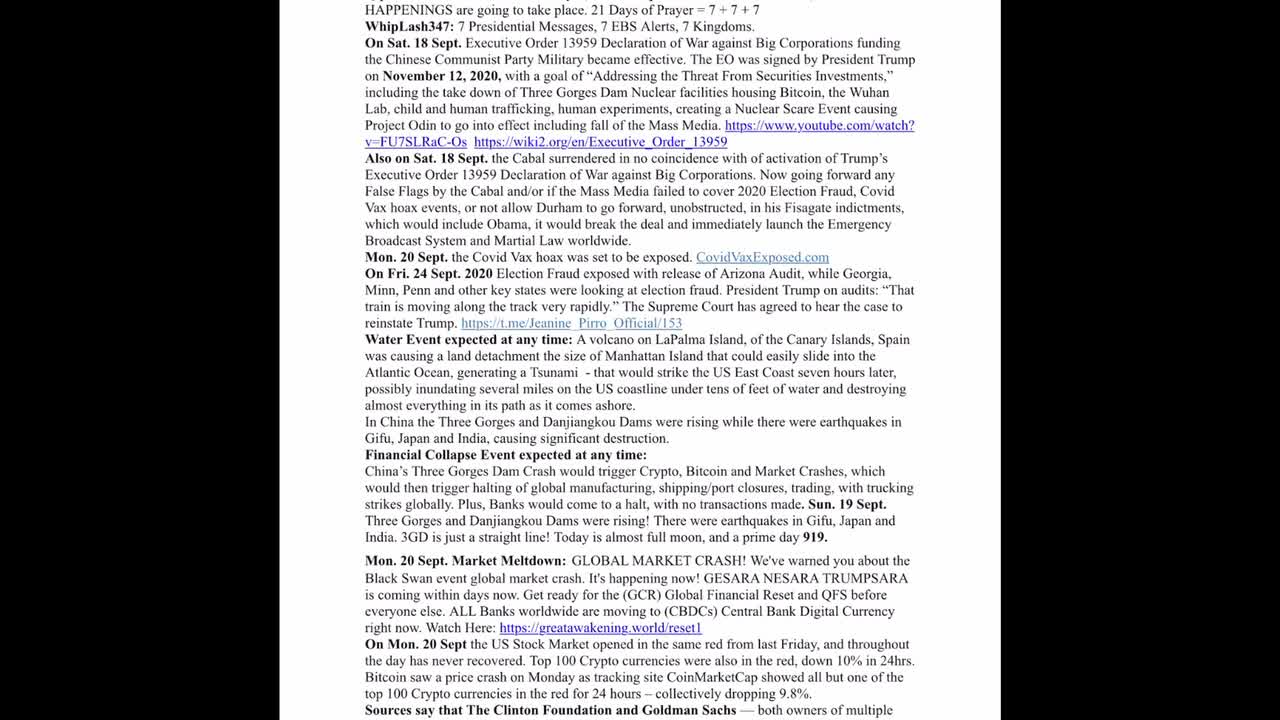 -SITUATION UPDATE 9/21/21