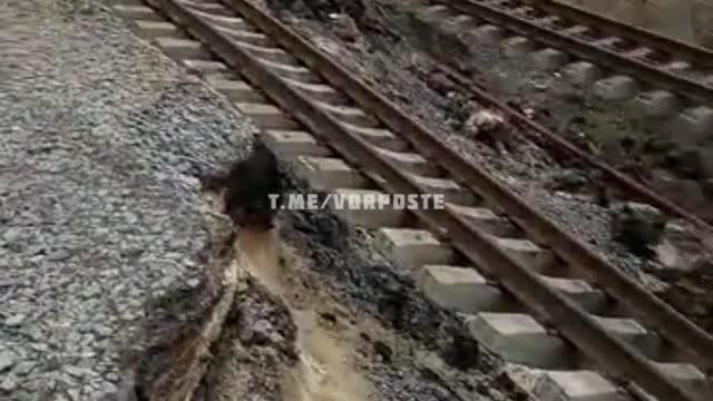 Destroyed railway track near Kupyansk