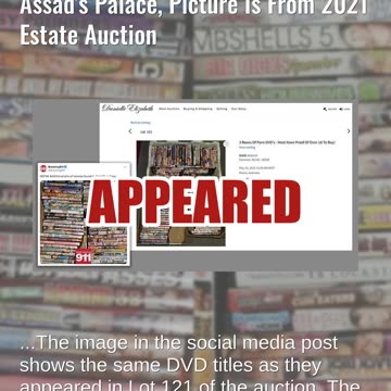 Fact Check: Photo Does NOT Show Pile Of DVD Porn Movies Found In Assad's Palace -- Australia Photo