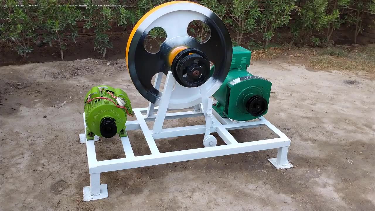 Free energy Generator With 100 Kg Flywheel 12Kw Alternator 100% Real Free Electricity