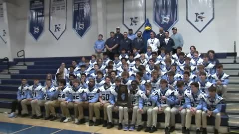 Nazareth Academy celebrates state football championship win