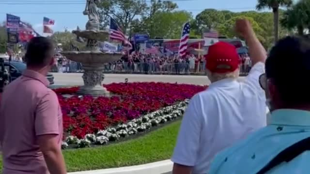 We Want Trump! Crowd Surprises Trump on Presidents' Day