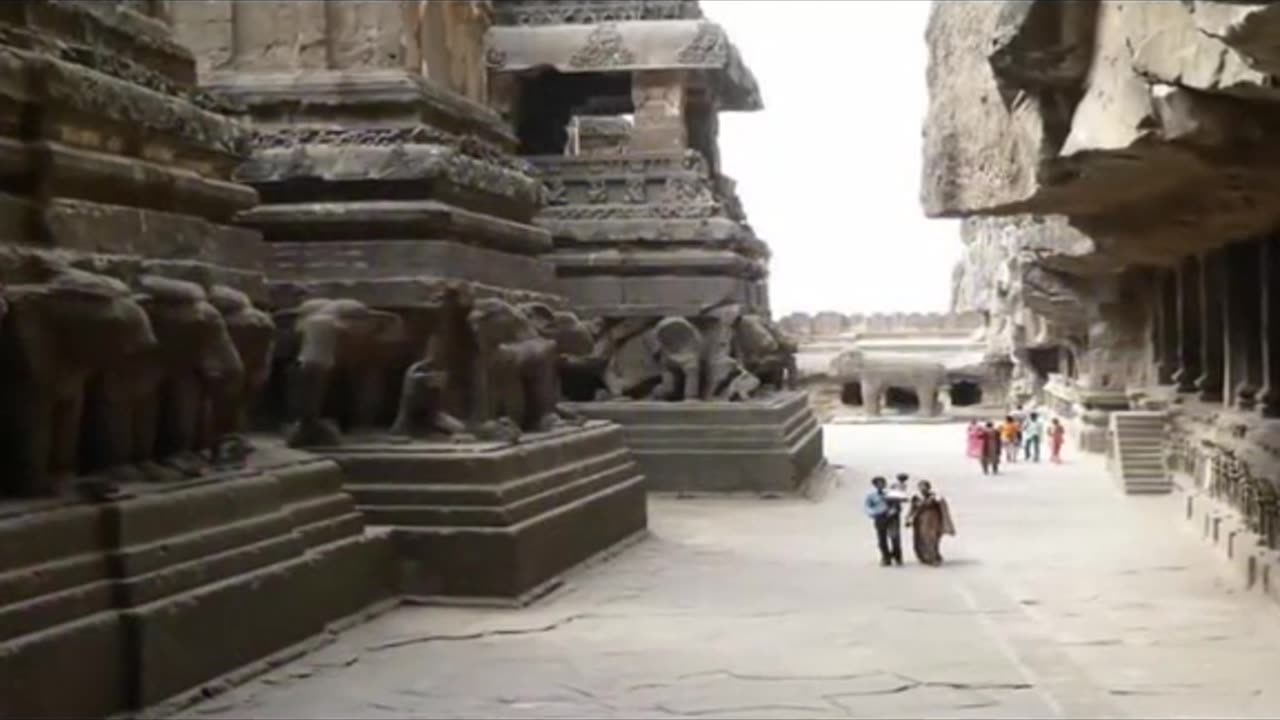 The Kailasa Temple In The Ellora Region Of India