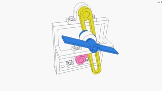 0007 - Double coulisse mechanism for 180 deg. oscillation