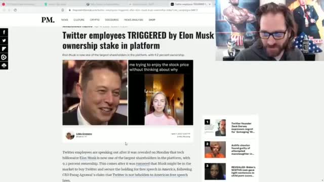 NEW SALTY CRACKER- TWITTER EMPLOYEES MELTDOWN IN CRY CLOSETS AFTER ELON MUSK BUYS STOCK