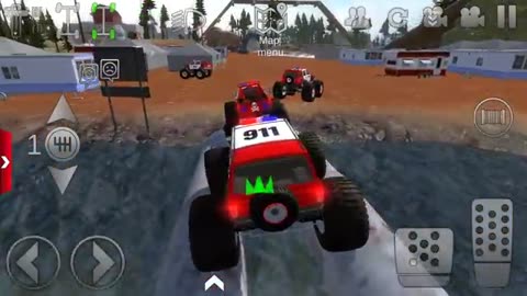 Juegos De Carros - Police Monster Truck Stunts Driver Simulator 3D #1 - Car Racing Android Gameplay