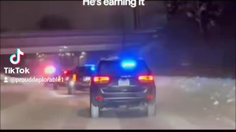 TRUMP MOTORCADE IN BLIZZARD