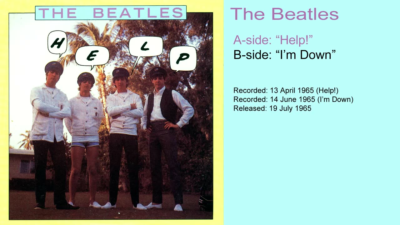 The Beatles "Help / I'm Down" single (2024 spectral remix)