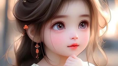 Cute children Cartoon girls