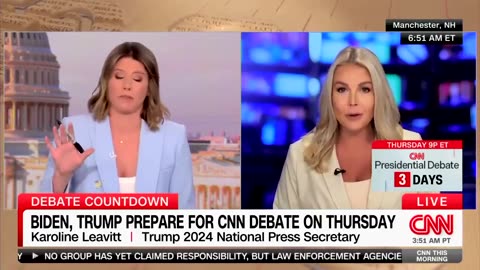 Low-rated CNN just now abruptly cut off Trump campaign Karoline Leavitt