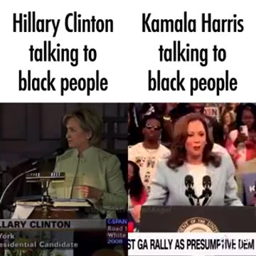 Hillary Clinton vs Kamala Harris when talking to black people