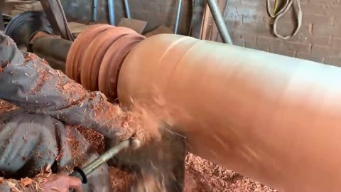 Amazing Woodturning Creative Skills Craft Fastest Easy - Great Art On A Big Wood Lathe