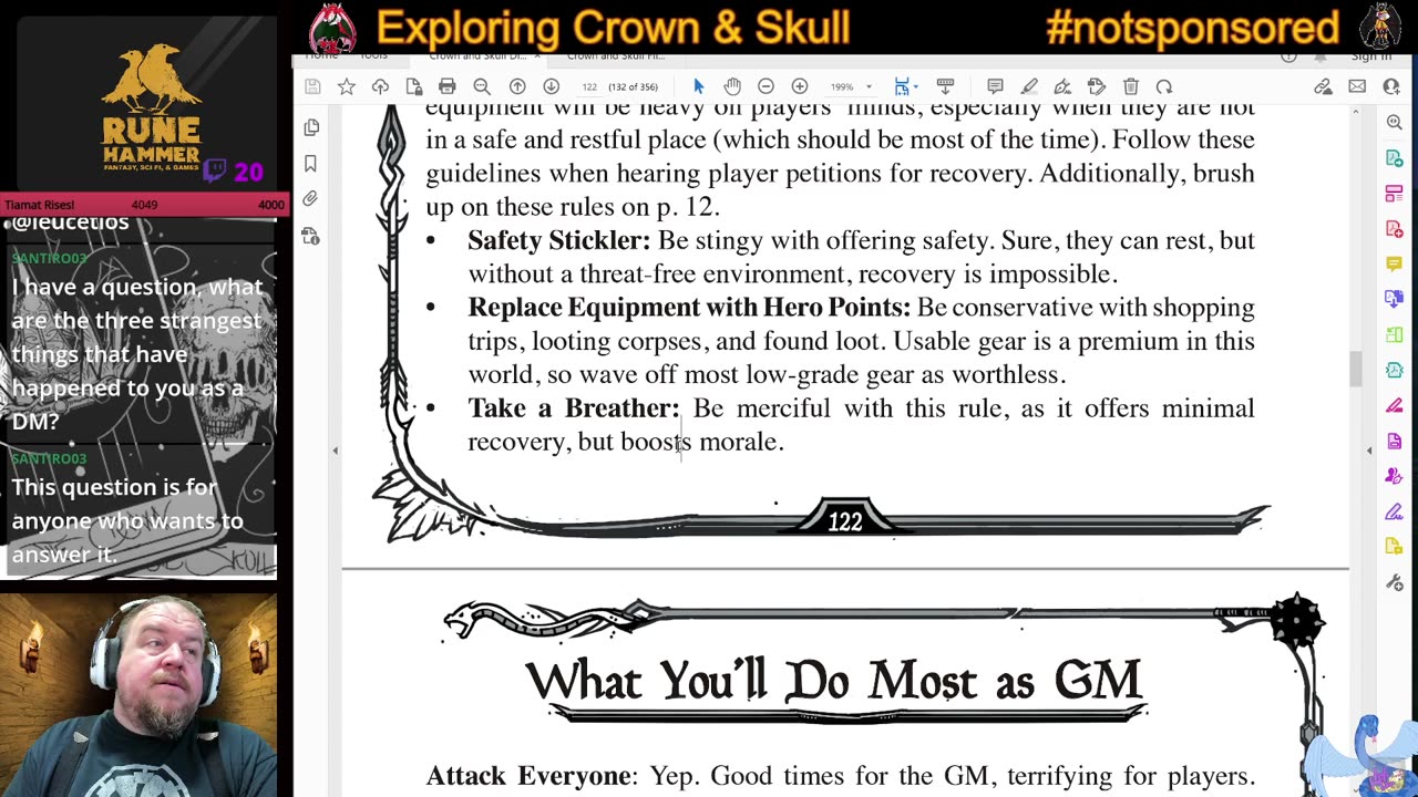 Crown & Skull RPG: GM's Guide, Calling for Rolls, How Best to Run the Attrition System