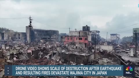 Drone video shows scale of Japan earthquake devastation