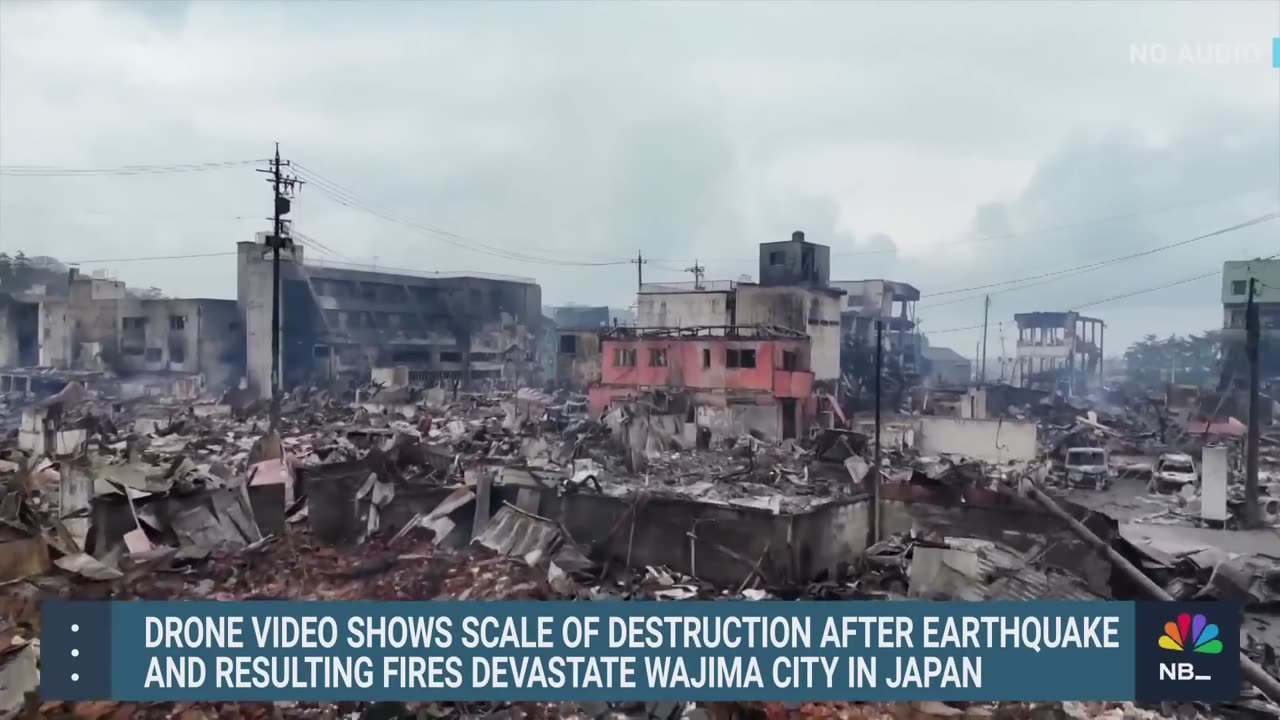 Drone video shows scale of Japan earthquake devastation