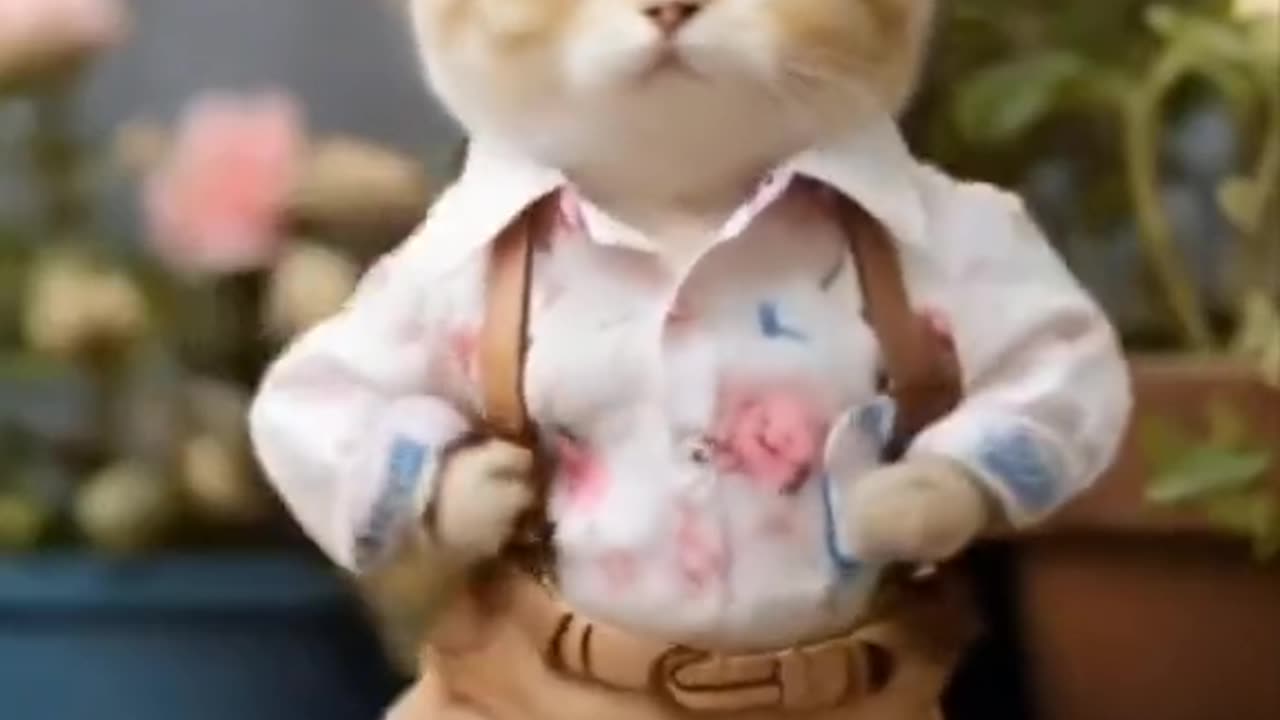 Cute cat dancing 😍🥰