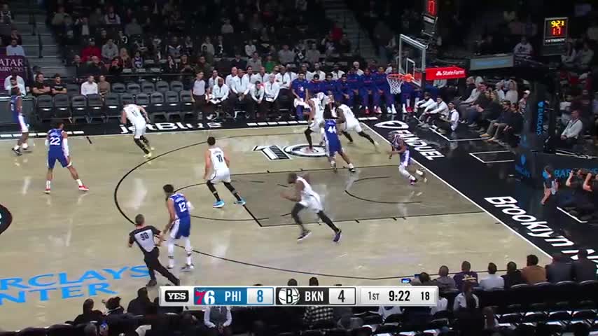 Ben Simmons Slams Home His First Nets Bucket!