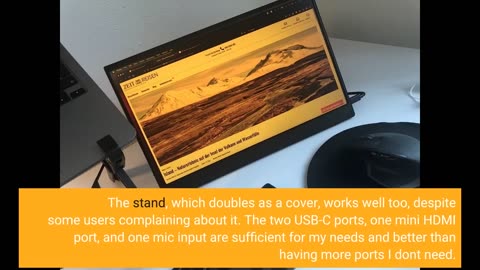 cocopar Tragbarer USB-C-Monitor - 15,6 Zoll FHD HDR FreeSync Zero Frame USB-C-Computerdisplay