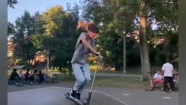 Boy skating very well after lots of efforts🛴