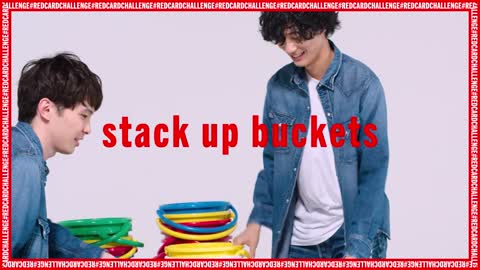 20S_S Part2 清原翔 and 守屋光治 #REDCARDCHALLENGE「stack up buckets」