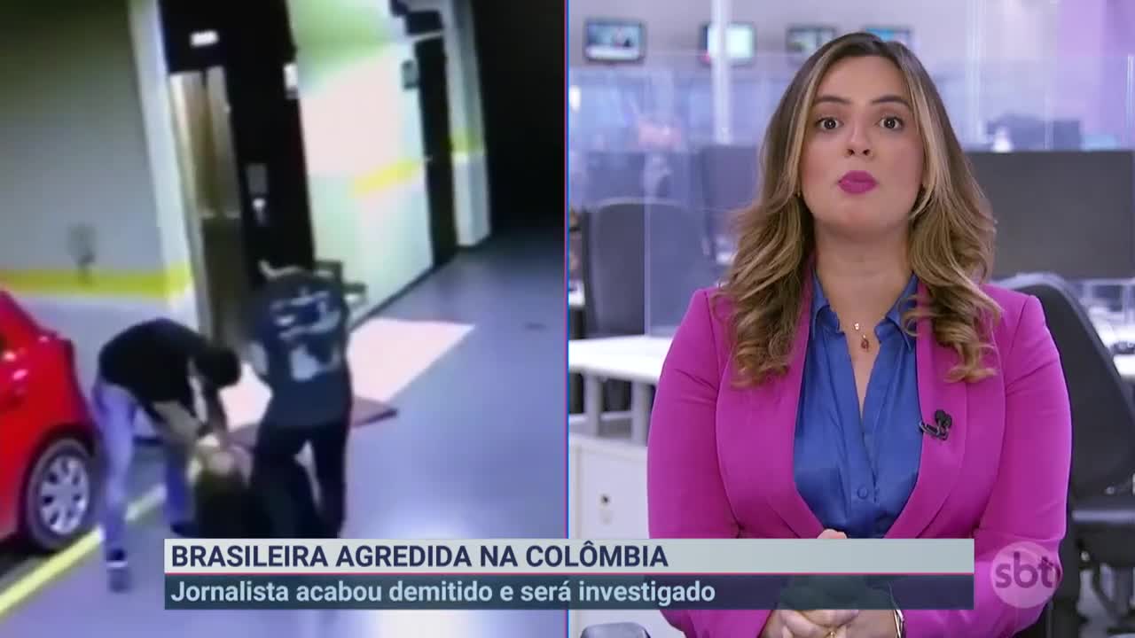 Brasileira é espancada por namorado colombiano dentro de elevador | Primeiro Impacto (11/11/22)