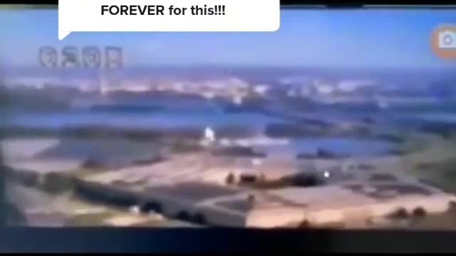 Footage of the plane (cruise missile) hitting the Pentagon, Washington, USA, 9/11/2001