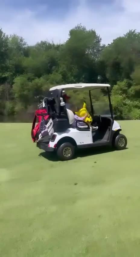 Lara Trump- Just your average Saturday golfing with Grandpa and Pikachu ☺️⛳️