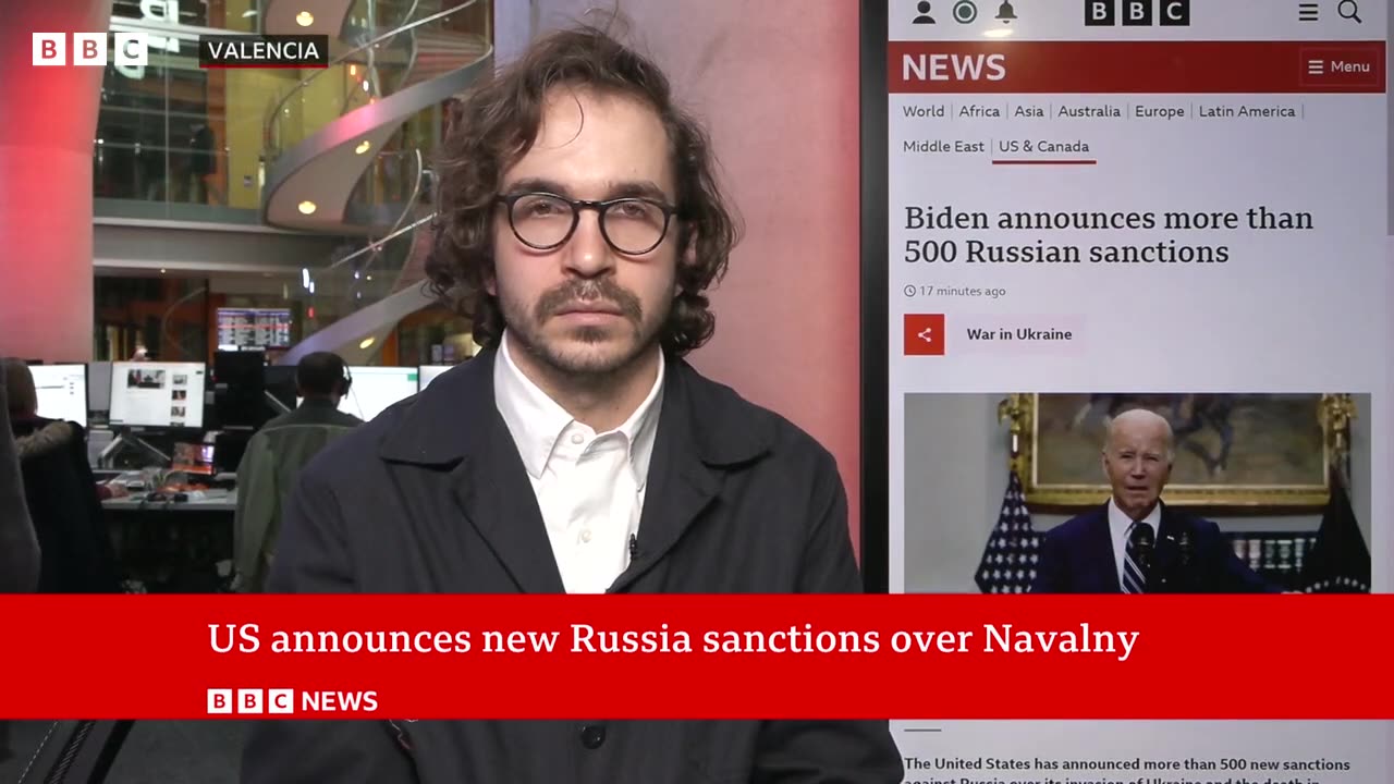 US targets Russia with more than 500 sanctions _ BBC News