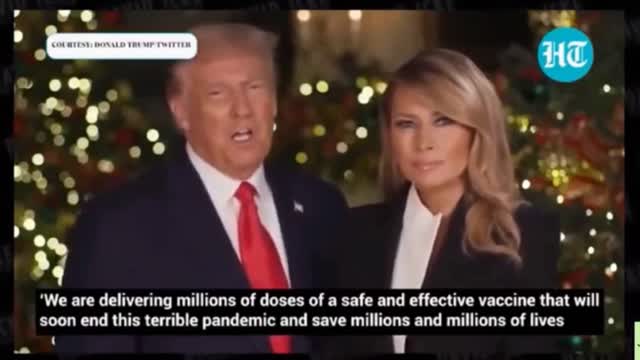 Out of his own mouth, Trump pushes the vaccines, plural.