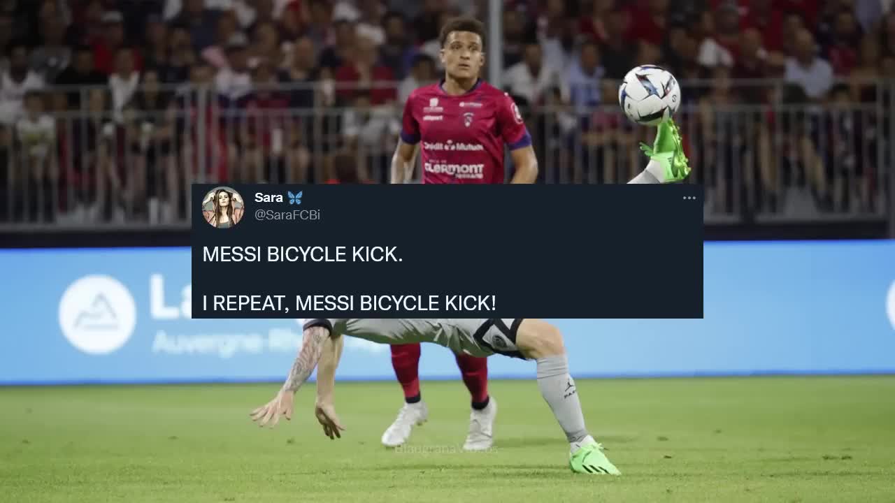 Football Fans React To MESSI AMAZING Bicycle Kick GOAL