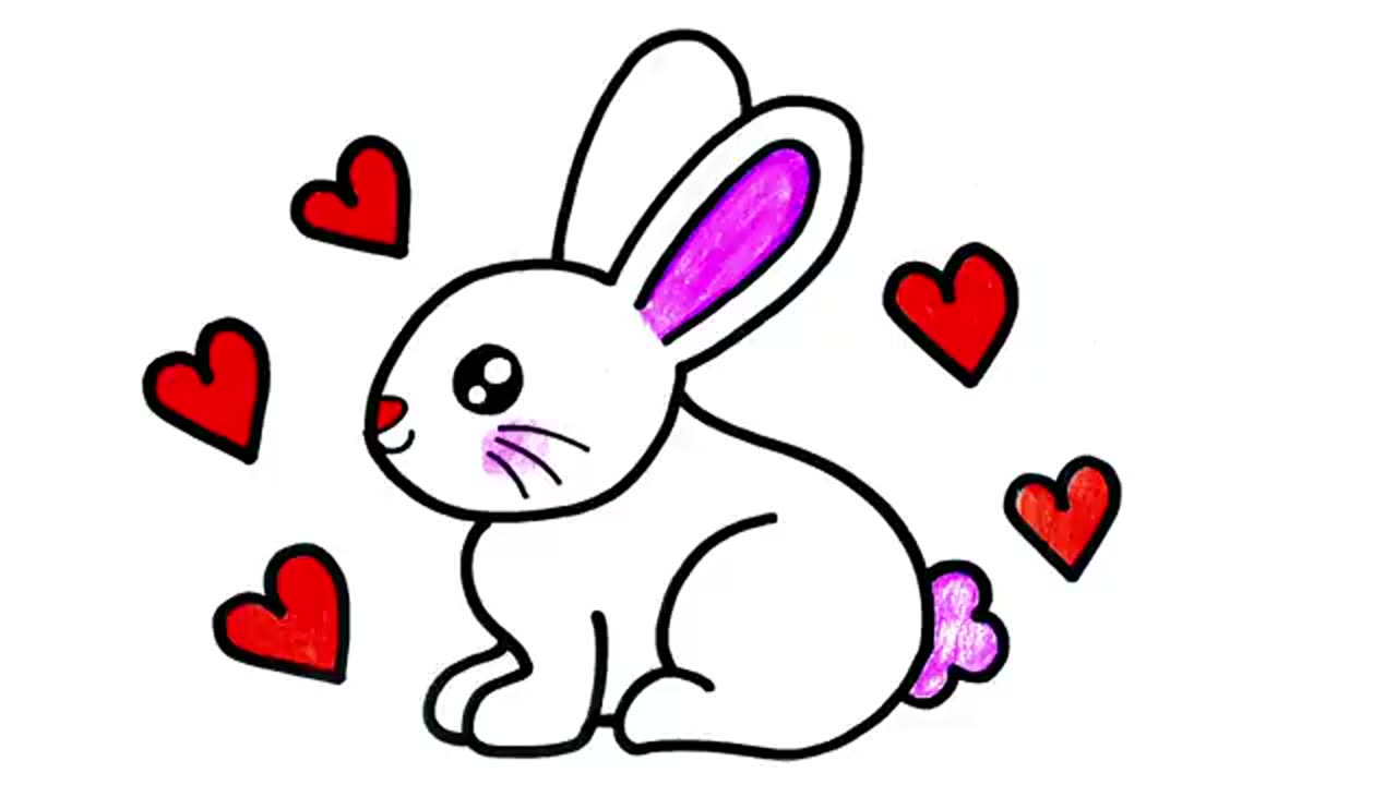 How to draw a cute bunny easy - how to draw a easter bunny step by step