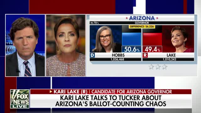 Kari Lake and Tucker Carlson discuss Arizona’s ongoing election chaos.