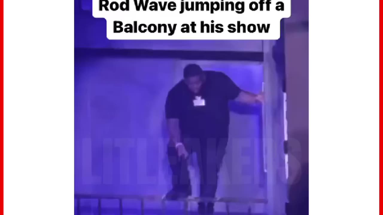 RodWave Jumping From The Top Balcony.