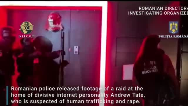 ANDREW TATE S HOME RAIDED BY ROMANIAN POLICE