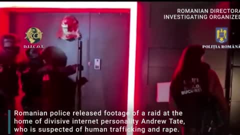 ANDREW TATE S HOME RAIDED BY ROMANIAN POLICE