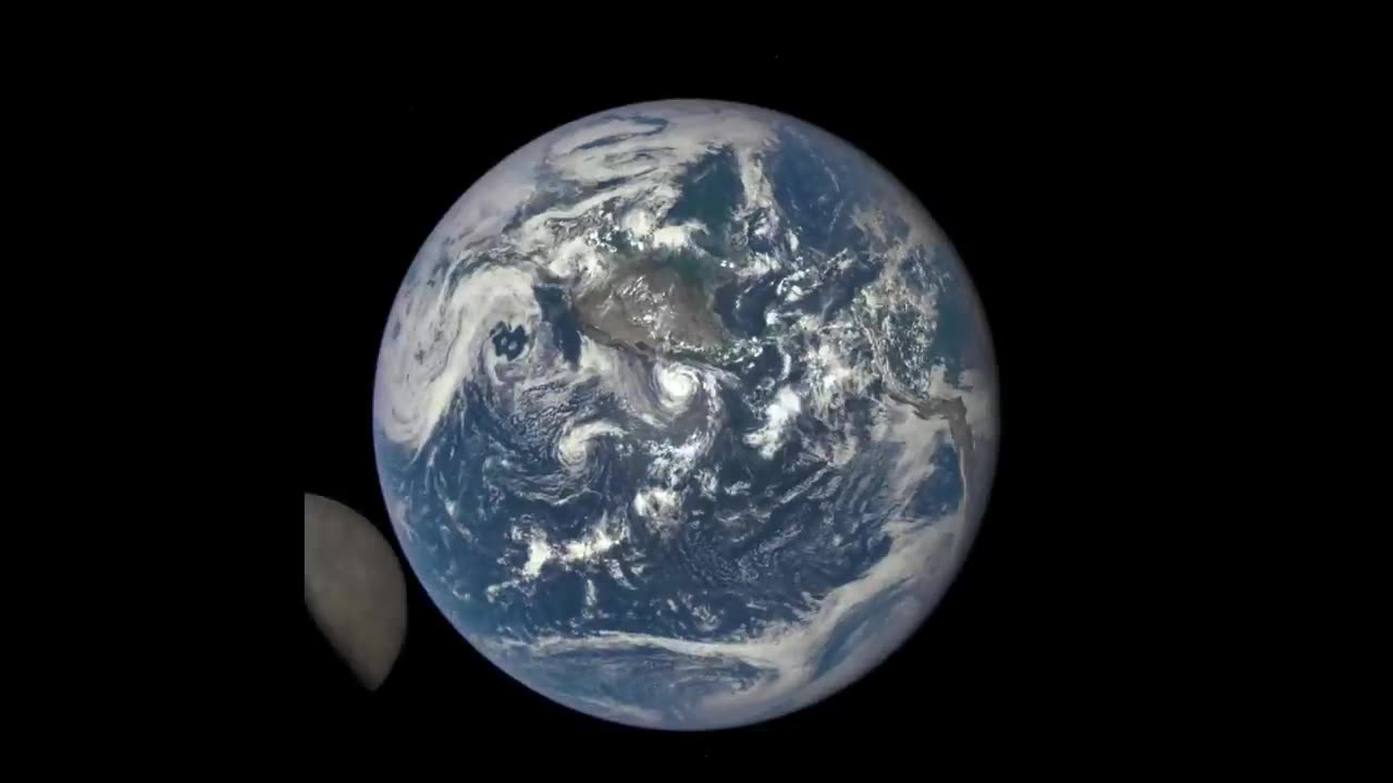 EPIC VIEW OF MOON TRANSITING THE EARTH NASA VIDEO