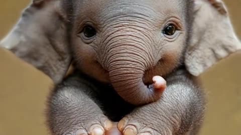 Have you ever seen such a small baby elephant?