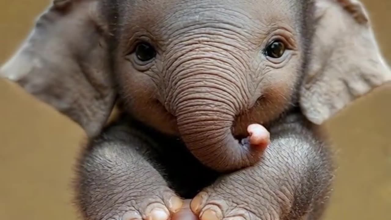 Have you ever seen such a small baby elephant?