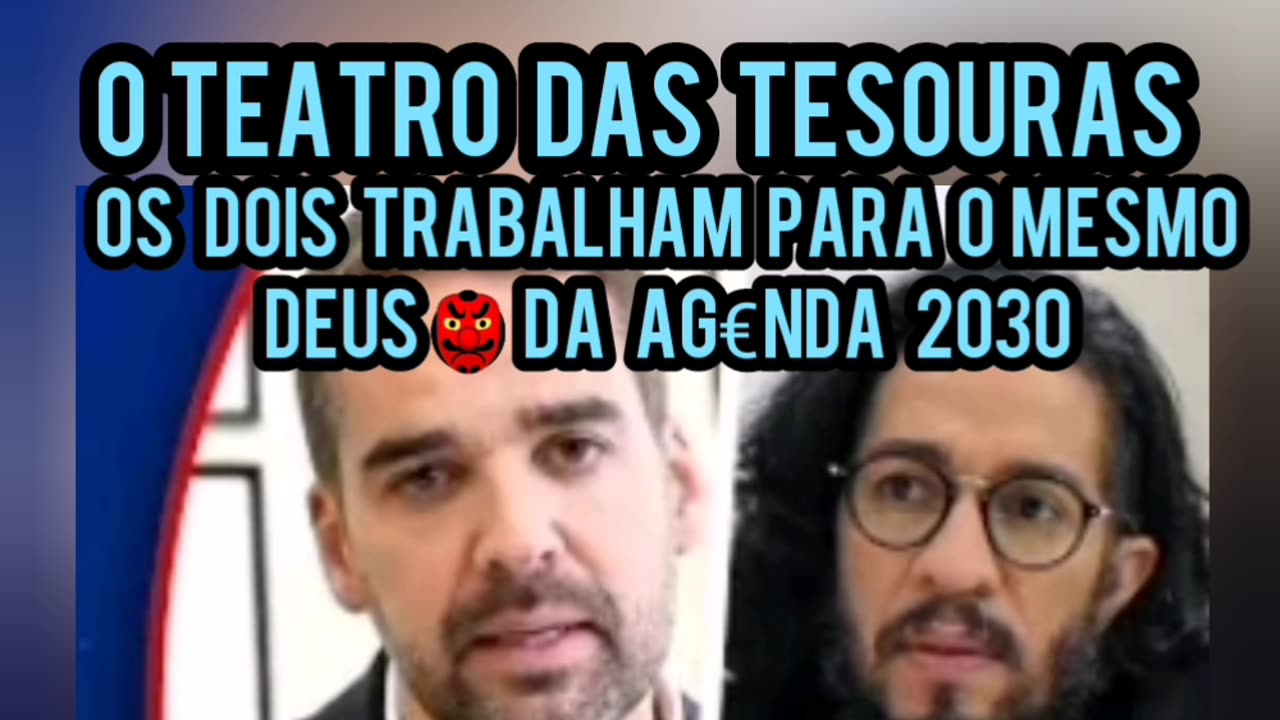 EDUARDO LEITE E JEAN WILLIS TUDO TEATRO DAS TESOURAS E SERVEM AO MESMO DEUS DA AGENDA 2030