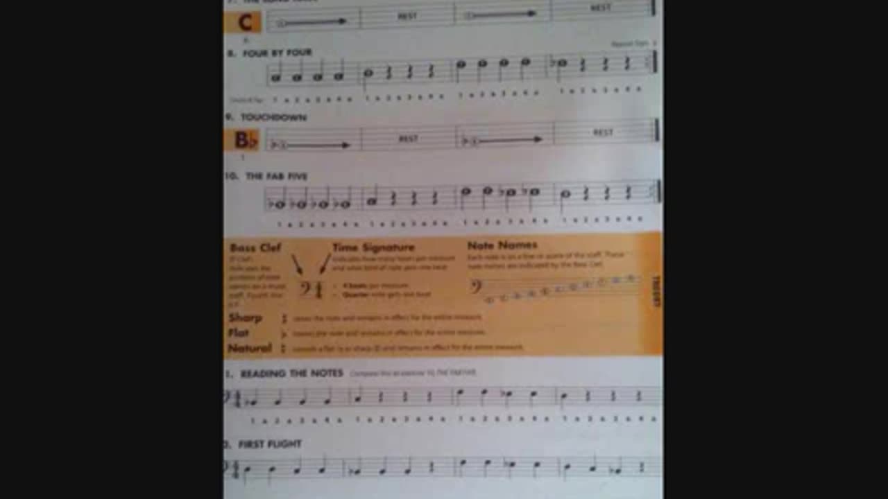 Trombone Method Page 5 of Essential Elements 2000 Book 1