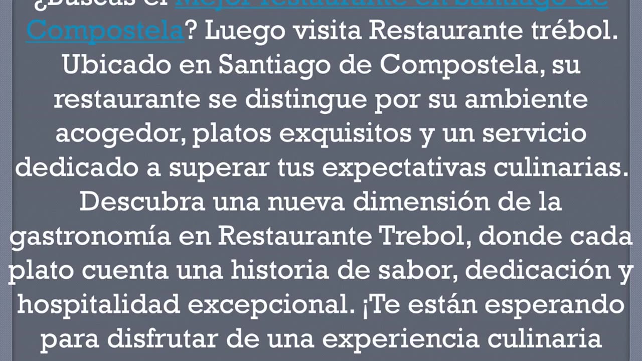 Consigue el Mejor restaurante en Santiago de Compostela