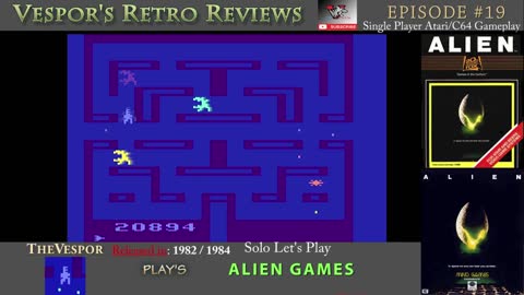 Retro Game Let's Play | Alien Games | C64 and Atari 2600 | The Vespor | Halloween Spooktober 2021