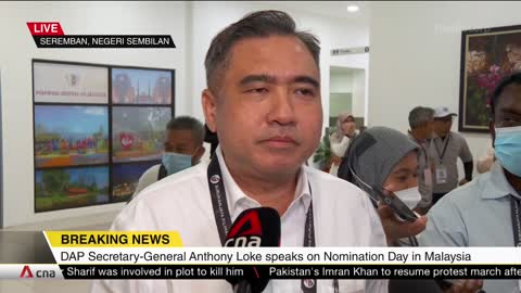 Malaysia GE15: DAP Secretary-General Anthony Loke at nomination centre in Seremban